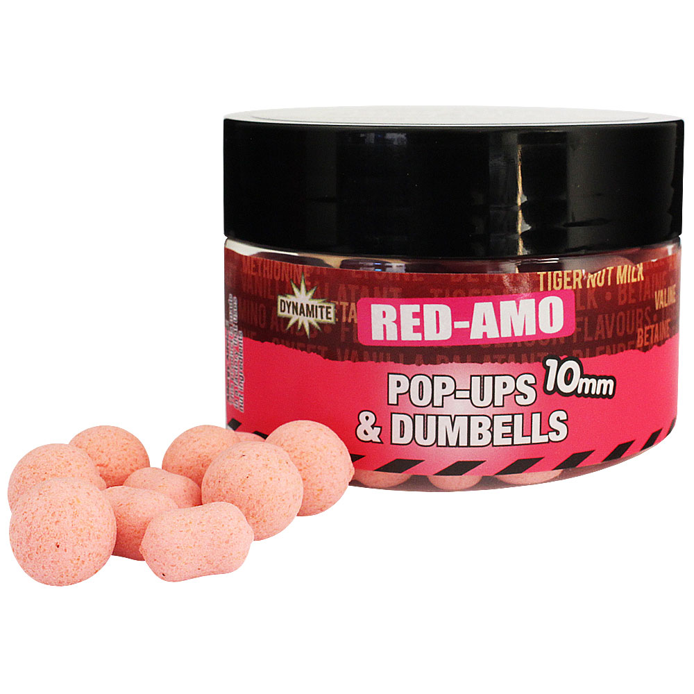 Dynamite Fluro Pop-ups & Dumbells Red-AMO Pink 10mm