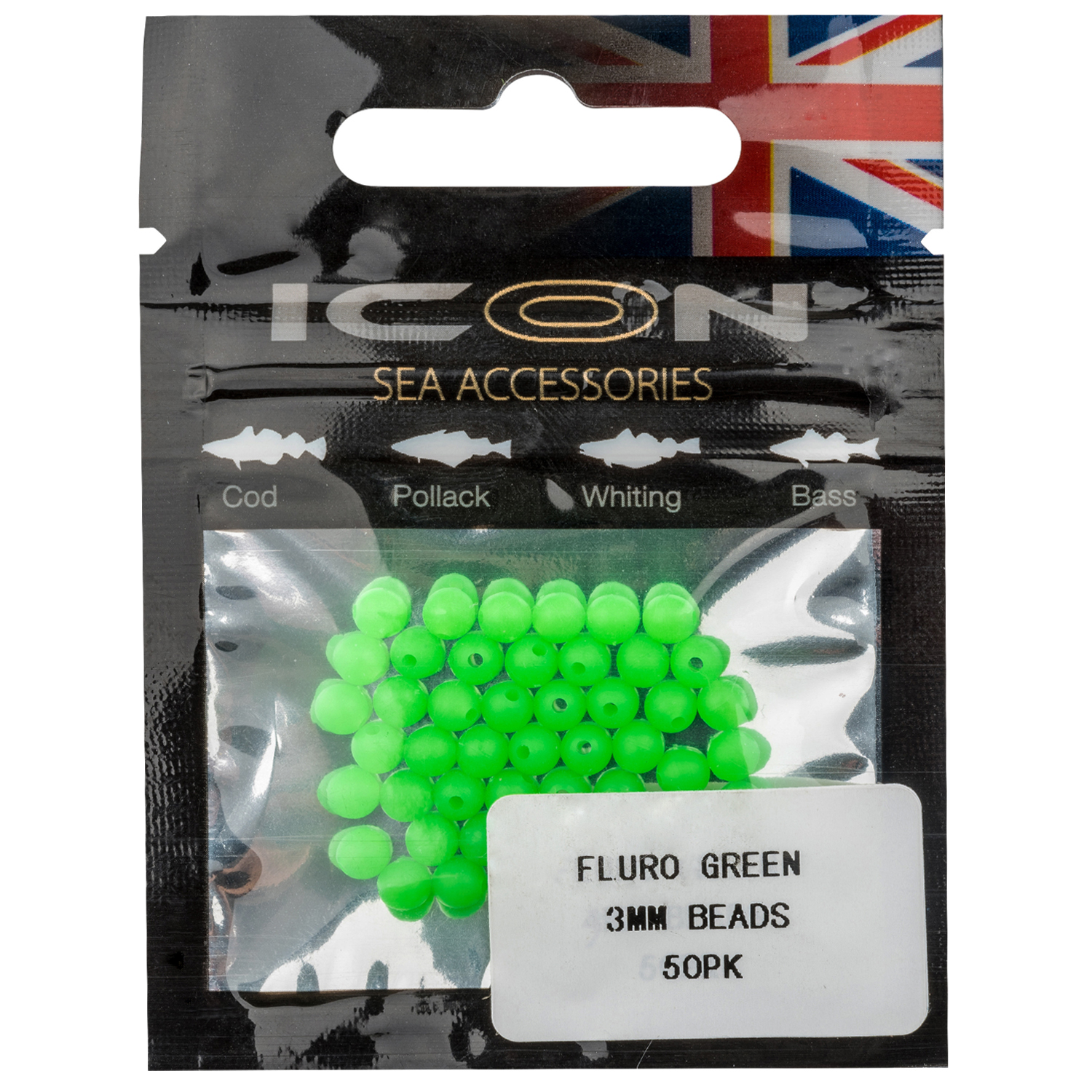 Icon Fluro Green Beads